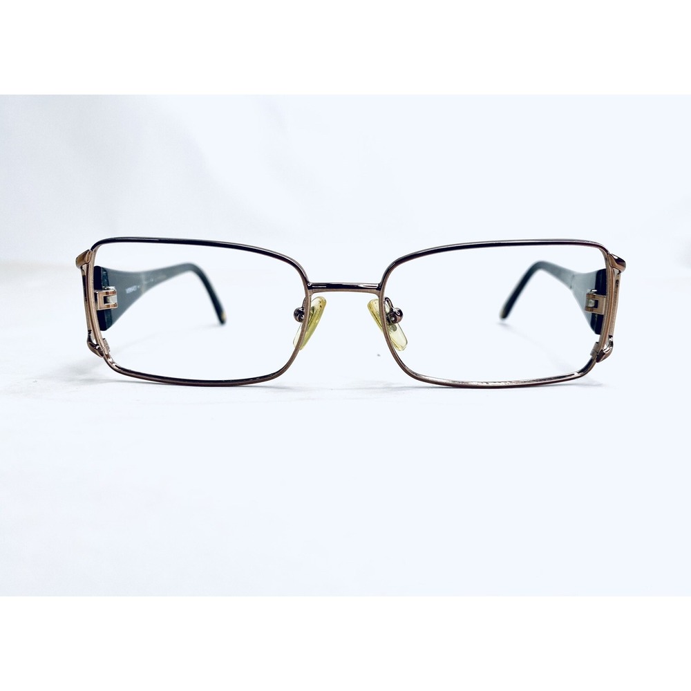 Versace Gold Metal Rectangular Medusa Studded Temple Glasses MOD1142B 51 16 135